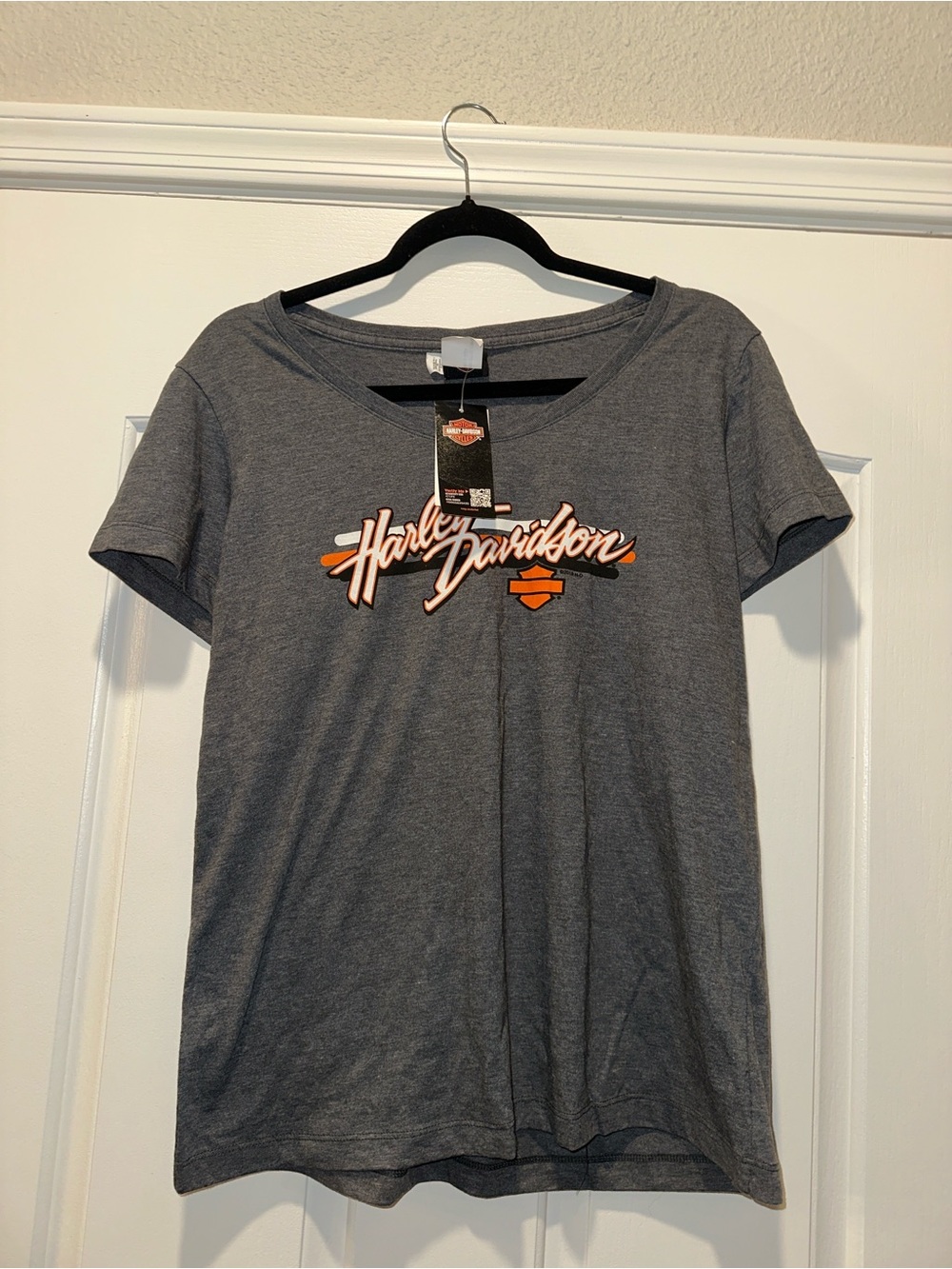 NWT Harley-Davidson Short Sleeve Logo Tee Giza Egypt size large heather gray